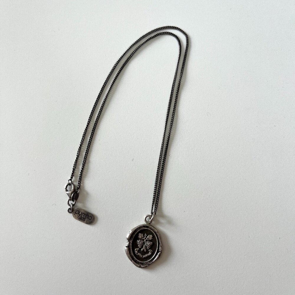 Pyrrha Wax Seal Sterling Silver Talisman Necklace